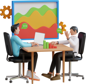 Financial advisor 3d illustration. finance agent, money consultant.  Accounting consultancy, online accountant expert service for financial planning.